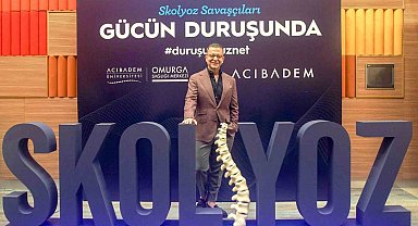 Skolyoz farkındalık etkinliğinde skolyoz kahramanı gençler mesaj verdi