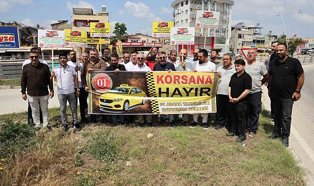 Taksiciler konvoyla korsan taşımacılığa tepki gösterdi
