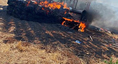 Tarsus'ta saman balyaları alevlere teslim oldu