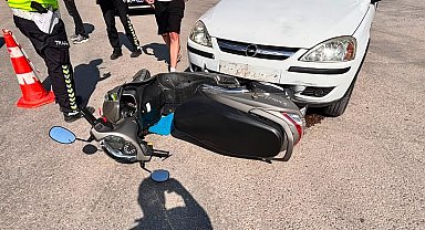 Tavşanlı'da otomobil ile motosiklet çarpıştı: 2 yaralı