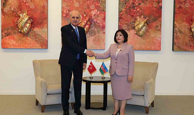 TBMM Başkanı Kurtulmuş, Azerbaycan Milli Meclisi Başkanı Gafarova ile görüştü