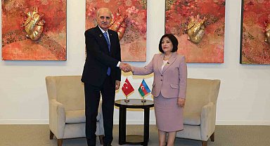 TBMM Başkanı Kurtulmuş, Azerbaycan Milli Meclisi Başkanı Gafarova ile görüştü