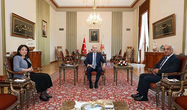 TBMM Başkanı Kurtulmuş, DEM Parti İmralı heyetini kabul etti