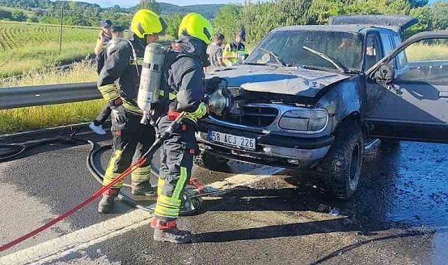 TEM Otoyolu'nda cip alevlere teslim oldu
