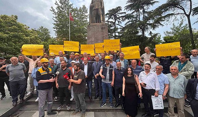 Trabzon'da madencilerin maaş protestosu