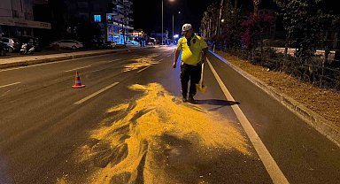 Trafik polisinden örnek davranış