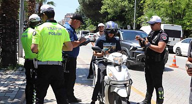 Turgutlu'da yaz aylarının gelmesiyle kask denetimleri artırıldı