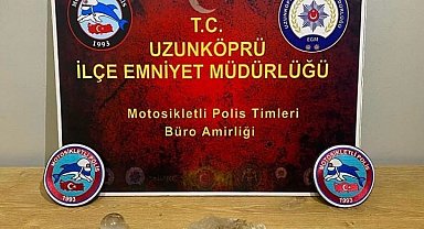 Uzunköprü'de şüpheli araçtan uyuşturucu çıktı