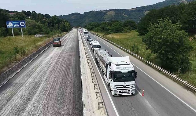 Yalova-Bursa kara yolunda asfaltlama çalışması devam ediyor