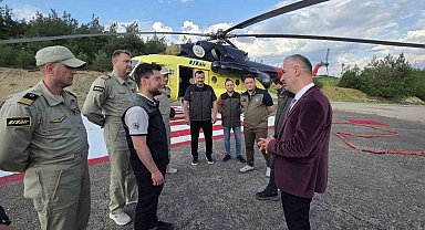 Yangın söndürme helikopteri Karabük'te göreve başladı