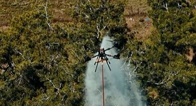 Yangında ilk kez kullanılan yenilikçi dron sistemi başarıyla test edildi