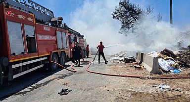 Yatağan'da çöplük yangını