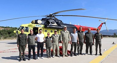 Yatağan'da konuşlu yangın söndürme helikopteri hizmete başladı