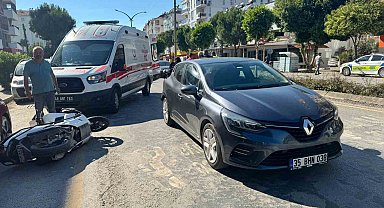 Yaya geçidinde duran motosiklete arkadan çarptı: 1 yaralı