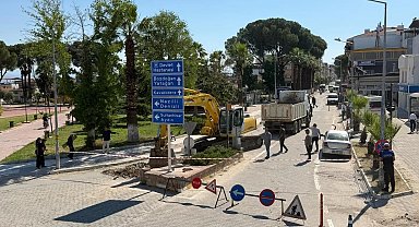Yenipazar'da asfalt çalışmaları sürüyor