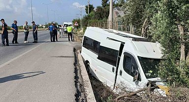 Yolcu minibüsünde dehşet anları kamerada: Kaçırdığı minibüsle kaza yapıp öldü