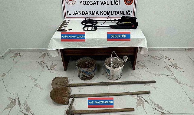 Yozgat'ta kaçak kazı yapan 7 kişi yakalandı