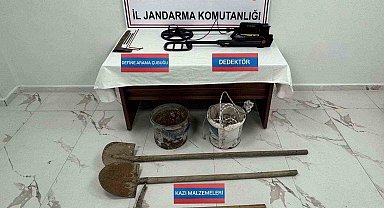 Yozgat'ta kaçak kazı yapan 7 kişi yakalandı