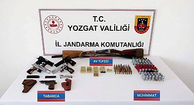 Yozgat'ta ruhsatsız silahlara el konuldu