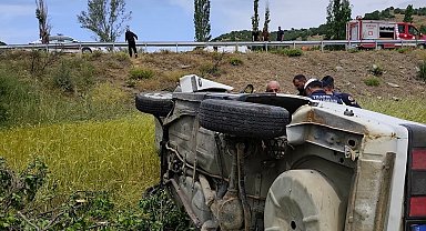 Yozgat'ta takla atan otomobilde 2 kişi yaralandı