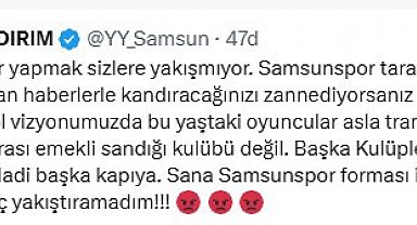 Yüksel Yıldırım'dan Enner Valencia söylentisine tepki: "Samsunspor, emekli sandığı kulübü değil"