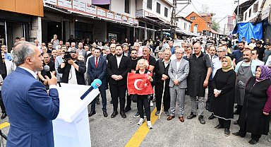 Zorkun Yaylası'nda tamamlanan yol törenle açıldı