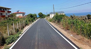 Akçakoca'da 7,5 kilometrelik grup yolunda çizgi çalışması tamamlandı