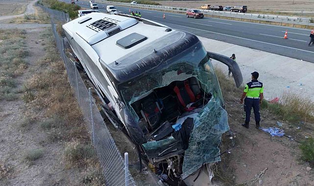Aksaray'da 44 kişinin yaralandığı otobüs kazasında 1 kişi hayatını kaybetti