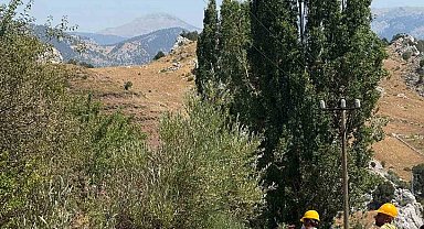 Alanya'da otluk alanda çıkan yangın büyümeden söndürüldü