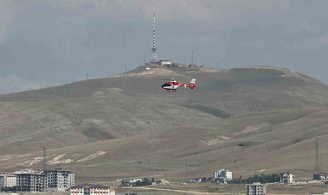 Ambulans helikopter kalp hastası için havalandı