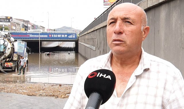 Ankara'da aracını sel sularına kaptıran adam gözyaşlarına hakim olmadı: "Arabam artık kullanılamaz halde, hala borcunu ödüyorum"