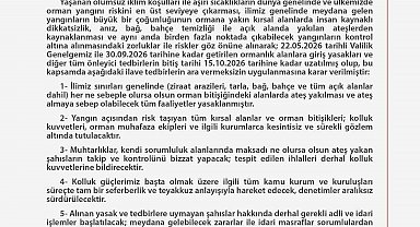 Ankara'da orman yangınlarının önlenmesine yönelik tedbirler 15 Ekim tarihine kadar uzatıldı