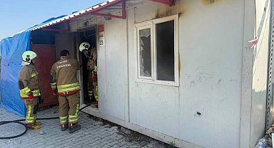 Antakya'da konteyner kentte çıkan yangın kontrol altına alındı