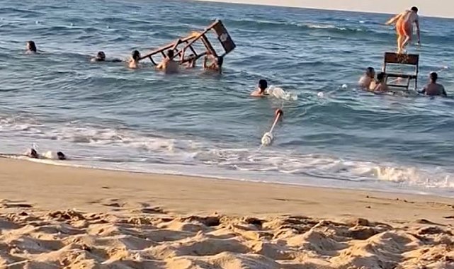 Arnavutköy'de cankurtaran kulesini yerinden söküp kendilerine atlama platformu yaptılar