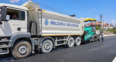 Asfalt sezonunda Selçuklu'nun yol konforu artmaya devam ediyor