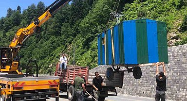 Ayder Yaylası yolundaki izinsiz yapılar kaldırıldı