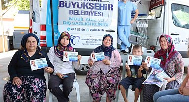 Aydın Büyükşehir'in mobil diş klinikleri hizmete devam ediyor