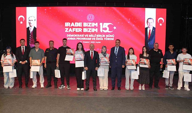 Aydın'da 15 Temmuz temalı yarışmaların Türkiye ödül töreni gerçekleştirildi