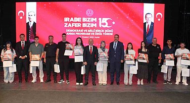 Aydın'da 15 Temmuz temalı yarışmaların Türkiye ödül töreni gerçekleştirildi