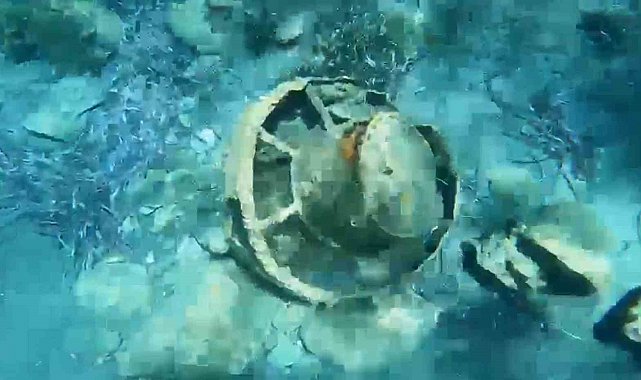 Bağlarözü Koyu'nda 2. Dünya Savaşı'ndan kalma deniz mayını imha edildi