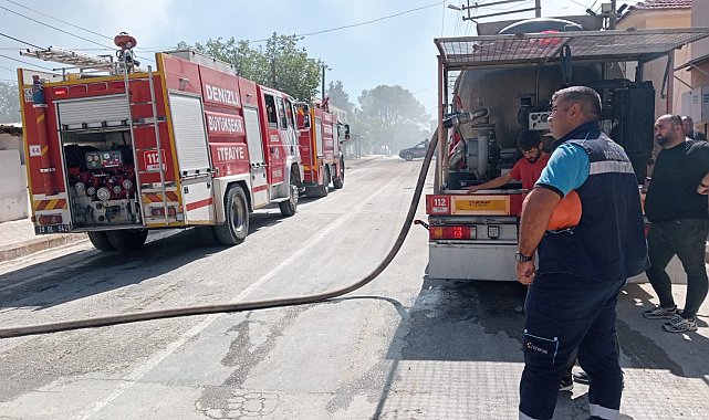 Bahçe temizliği için yakılan ateş evi küle çevirdi, depoda patlayan tüpler korkuya neden oldu