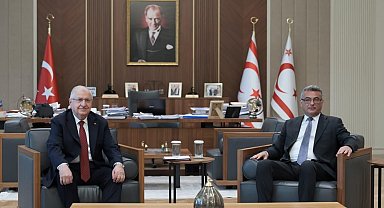 Bakan Güler, KKTC Cumhurbaşkanı Erhürman ile bir araya geldi