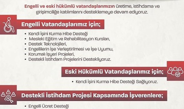 Bakan Işıkhan: "Engelli ve Eski Hükümlü Hibe Desteği'nin 2026 yılı 4. dönem başvurularını başlatıyoruz"