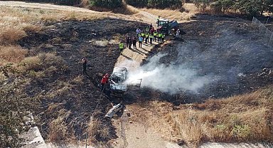 Balıkesir'de kaza yapan otomobil araziye uçtu: 4 yaralı