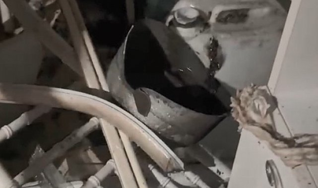 Balkonda tüp patladı, yangın çıktı