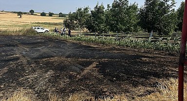 Bandırma'da çıkan anız yangını büyümeden söndürüldü