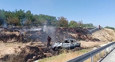 Bariyerlere çarpan otomobil alev almıştı: Ağır yaralanan sürücü hayatını kaybetti