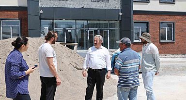 Başkan Palancıoğlu, Yıldırım Beyazıt Mahallesi'ndeki okul çalışmalarını inceledi