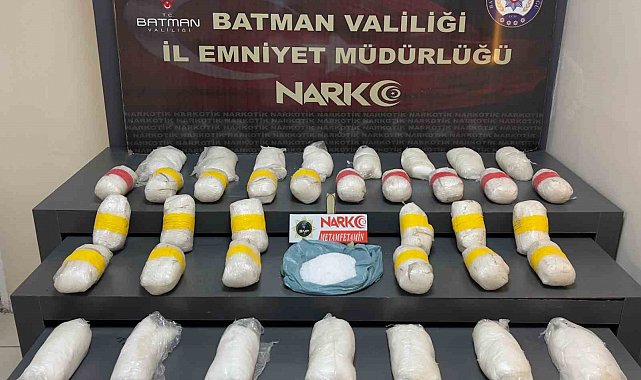 Batman'da uyuşturucu operasyonu: 19 kilo metamfetamin ele geçirildi