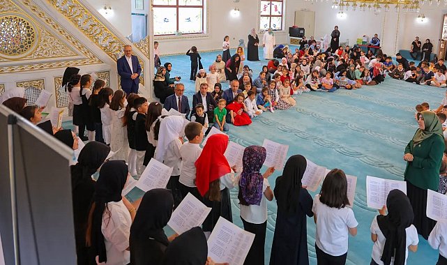 Bayburt'ta Kur'an kursu öğrencileri cami çocuk buluşmasında bir araya geldi